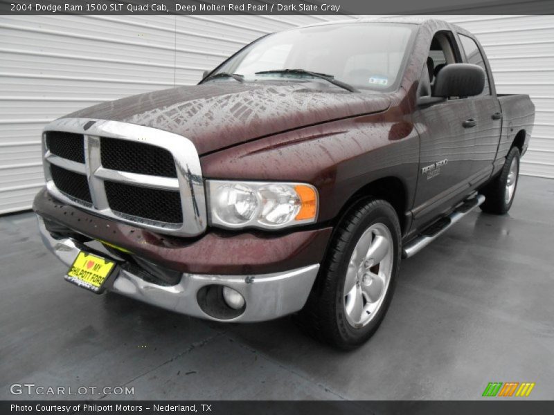 Deep Molten Red Pearl / Dark Slate Gray 2004 Dodge Ram 1500 SLT Quad Cab