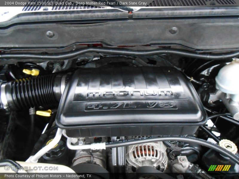 Deep Molten Red Pearl / Dark Slate Gray 2004 Dodge Ram 1500 SLT Quad Cab