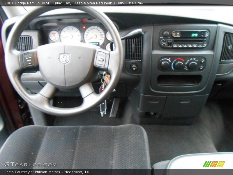 Deep Molten Red Pearl / Dark Slate Gray 2004 Dodge Ram 1500 SLT Quad Cab