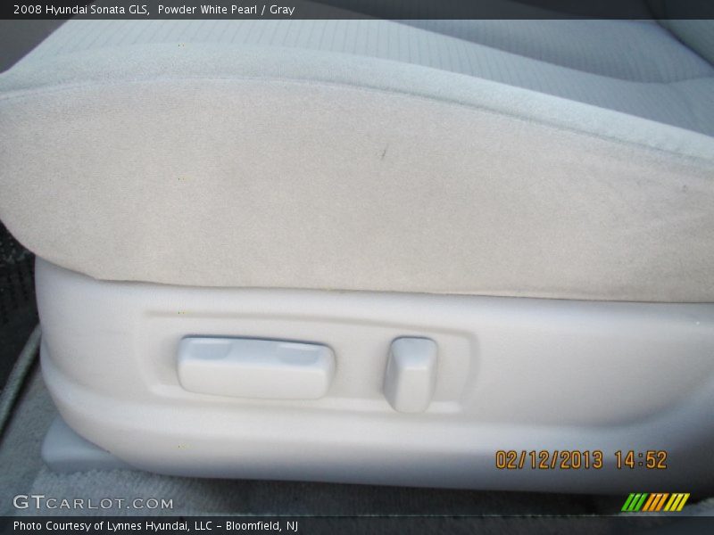 Powder White Pearl / Gray 2008 Hyundai Sonata GLS