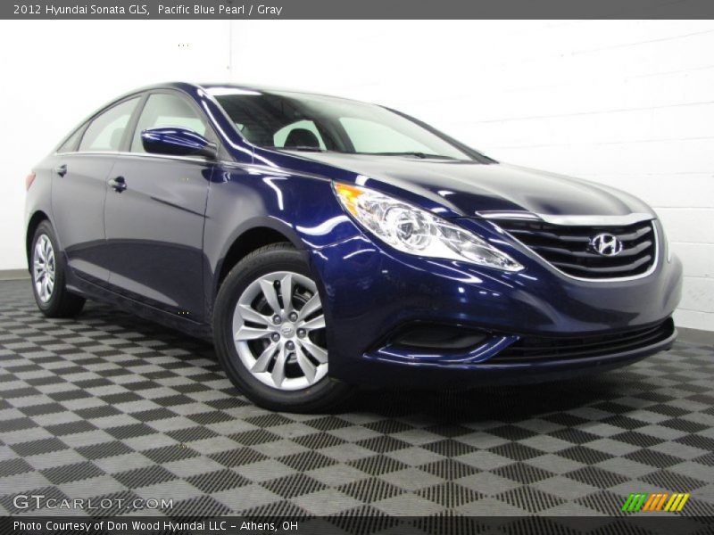 Pacific Blue Pearl / Gray 2012 Hyundai Sonata GLS