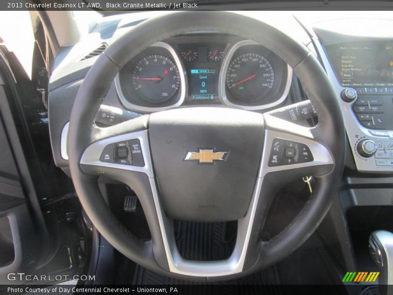 Black Granite Metallic / Jet Black 2013 Chevrolet Equinox LT AWD