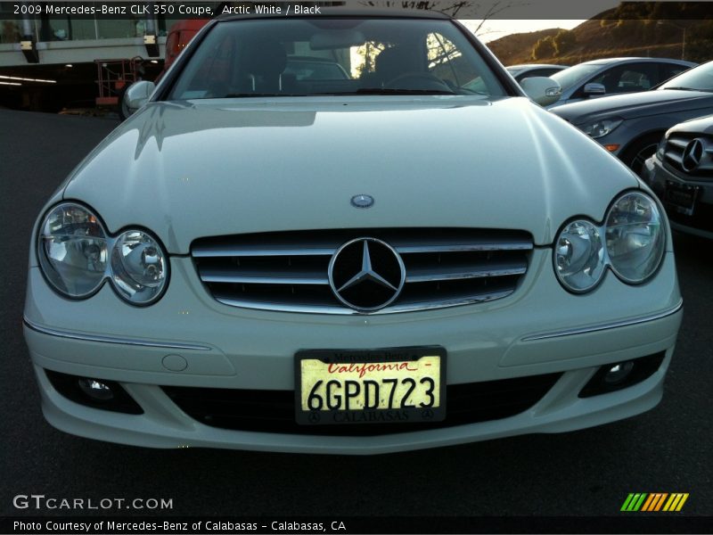 Arctic White / Black 2009 Mercedes-Benz CLK 350 Coupe