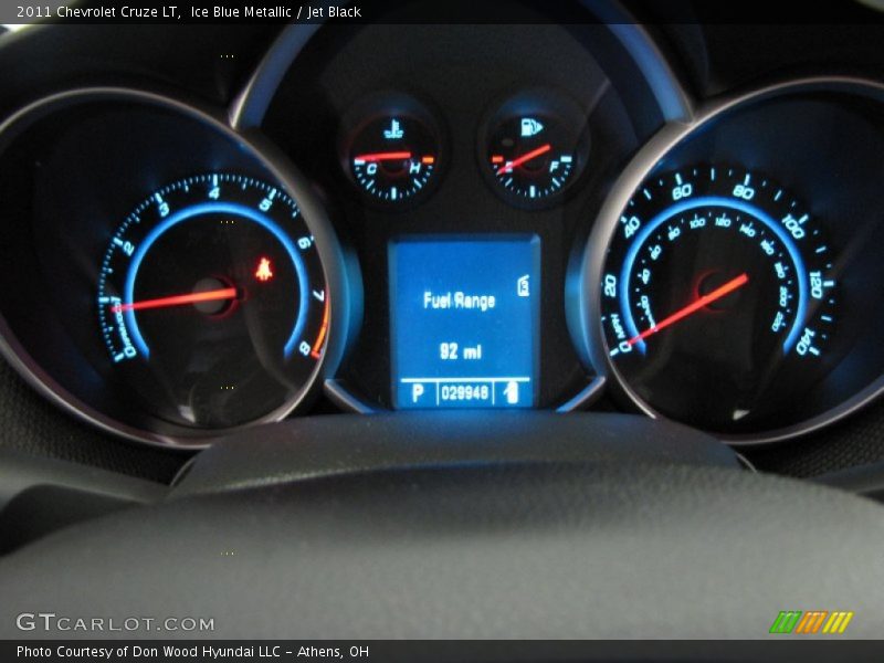 Ice Blue Metallic / Jet Black 2011 Chevrolet Cruze LT