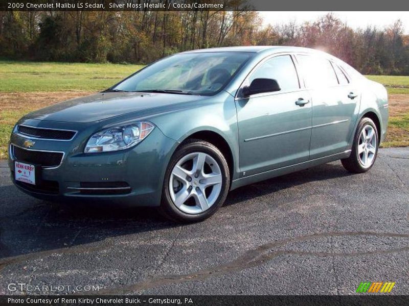 Silver Moss Metallic / Cocoa/Cashmere 2009 Chevrolet Malibu LS Sedan