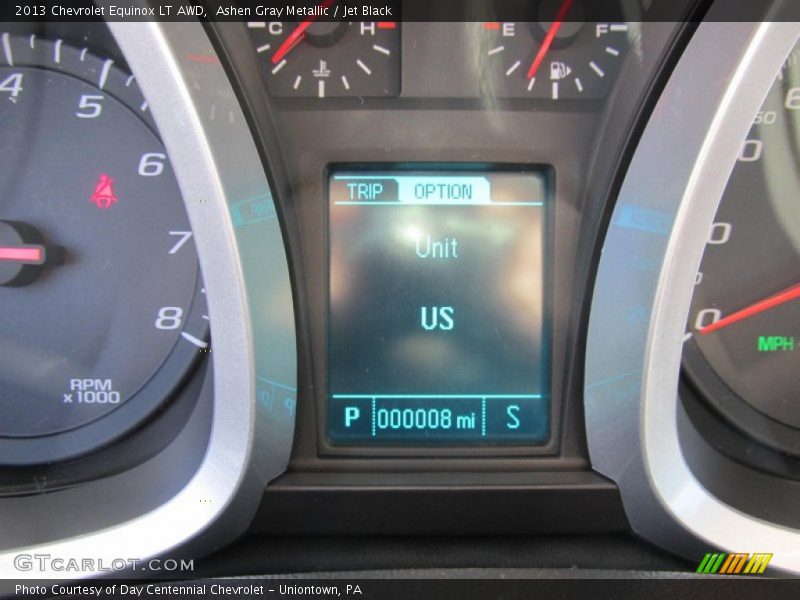 Ashen Gray Metallic / Jet Black 2013 Chevrolet Equinox LT AWD