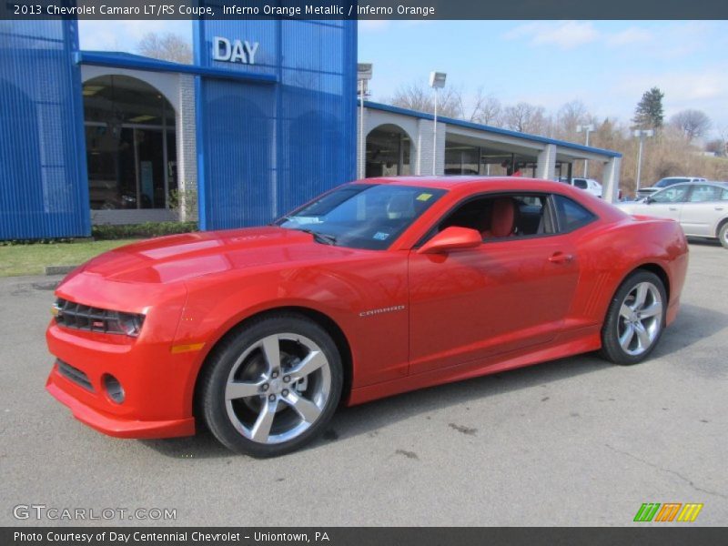 Inferno Orange Metallic / Inferno Orange 2013 Chevrolet Camaro LT/RS Coupe