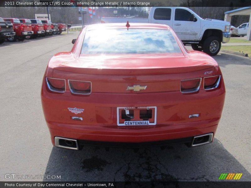 Inferno Orange Metallic / Inferno Orange 2013 Chevrolet Camaro LT/RS Coupe