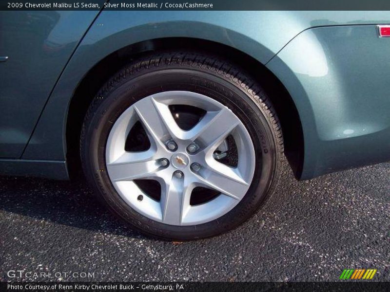 Silver Moss Metallic / Cocoa/Cashmere 2009 Chevrolet Malibu LS Sedan