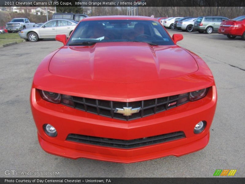Inferno Orange Metallic / Inferno Orange 2013 Chevrolet Camaro LT/RS Coupe