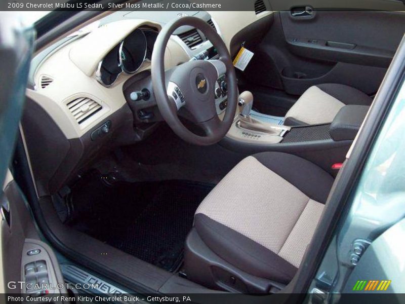 Silver Moss Metallic / Cocoa/Cashmere 2009 Chevrolet Malibu LS Sedan