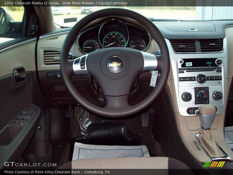 Silver Moss Metallic / Cocoa/Cashmere 2009 Chevrolet Malibu LS Sedan