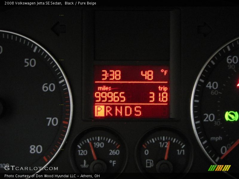 Black / Pure Beige 2008 Volkswagen Jetta SE Sedan