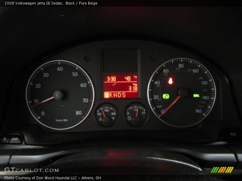 Black / Pure Beige 2008 Volkswagen Jetta SE Sedan