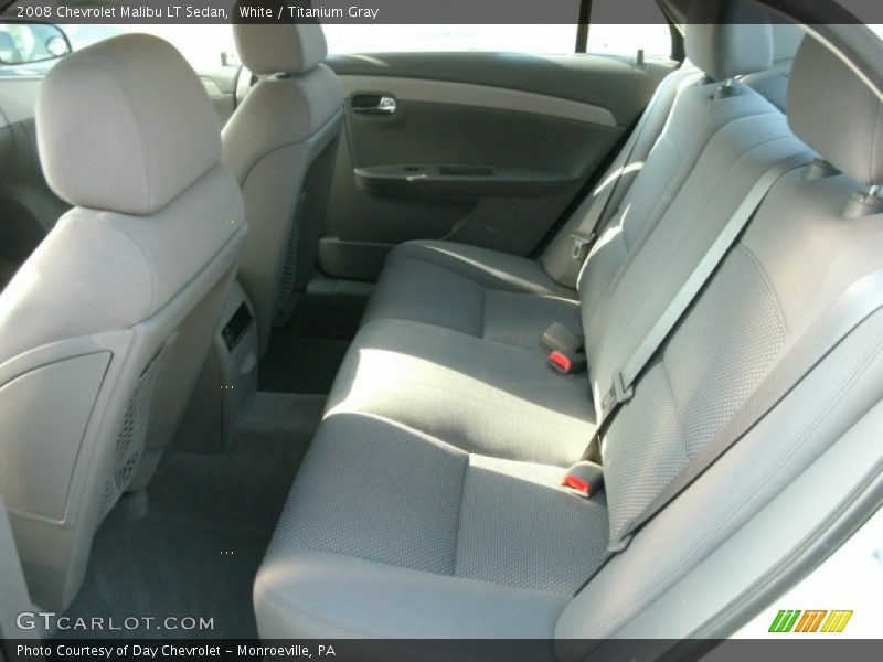White / Titanium Gray 2008 Chevrolet Malibu LT Sedan