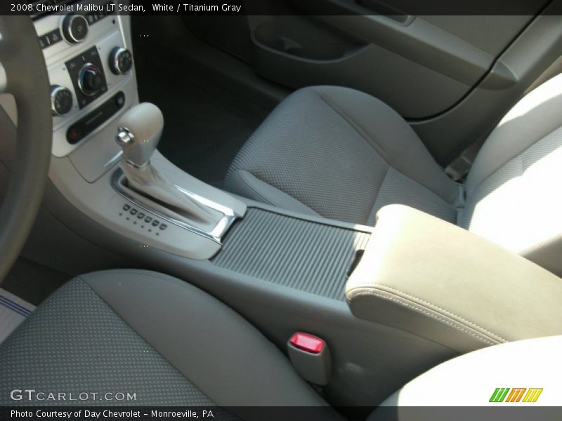 White / Titanium Gray 2008 Chevrolet Malibu LT Sedan