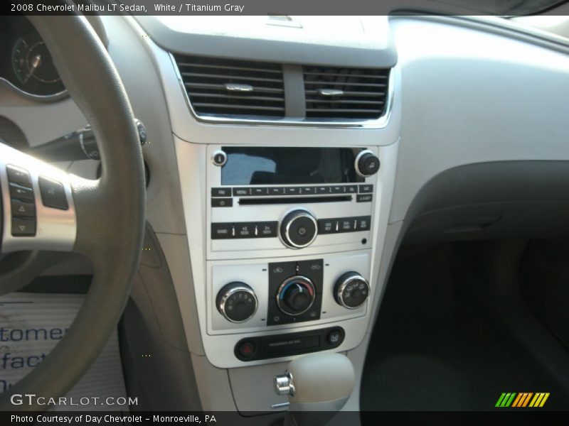 White / Titanium Gray 2008 Chevrolet Malibu LT Sedan