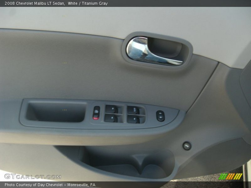White / Titanium Gray 2008 Chevrolet Malibu LT Sedan