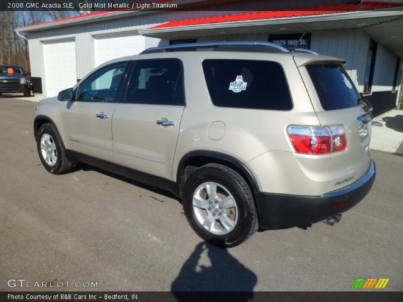 Gold Mist Metallic / Light Titanium 2008 GMC Acadia SLE