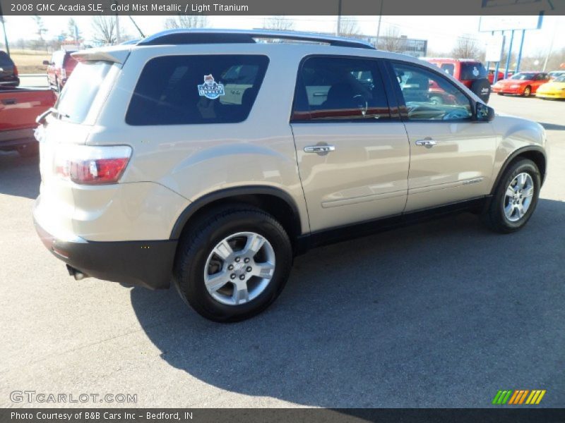 Gold Mist Metallic / Light Titanium 2008 GMC Acadia SLE