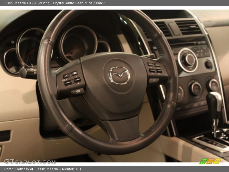 Crystal White Pearl Mica / Black 2009 Mazda CX-9 Touring