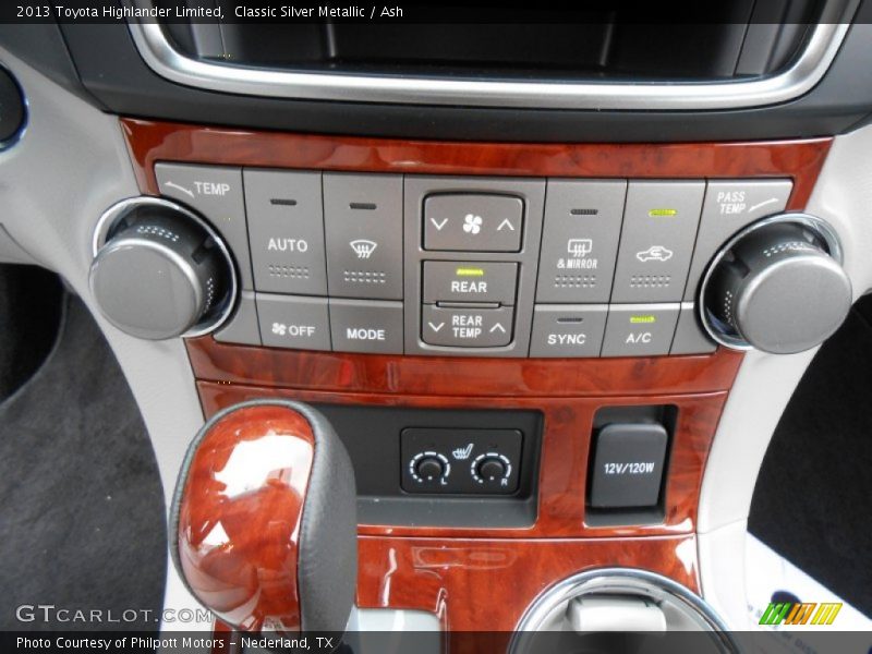 Controls of 2013 Highlander Limited