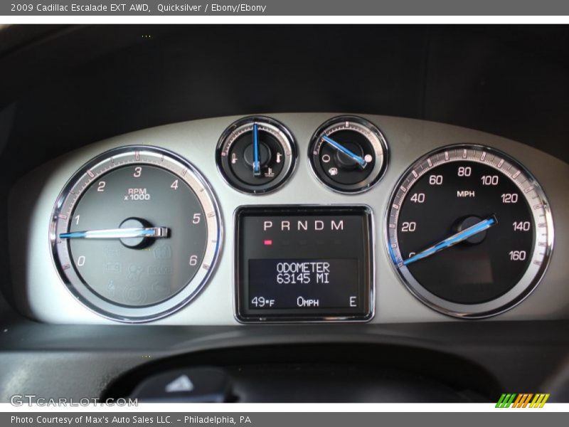 Quicksilver / Ebony/Ebony 2009 Cadillac Escalade EXT AWD