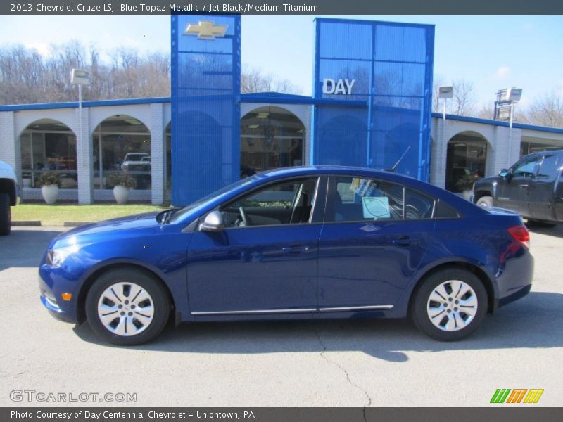 Blue Topaz Metallic / Jet Black/Medium Titanium 2013 Chevrolet Cruze LS