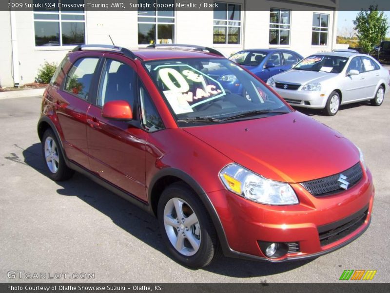 Sunlight Copper Metallic / Black 2009 Suzuki SX4 Crossover Touring AWD