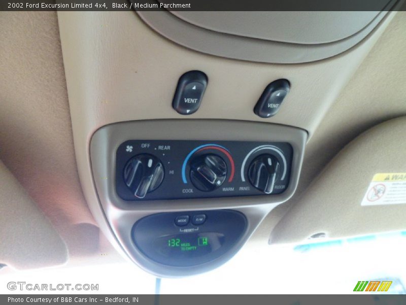 Controls of 2002 Excursion Limited 4x4