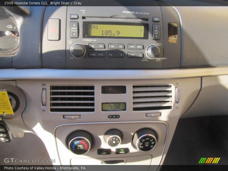 Bright Silver / Gray 2008 Hyundai Sonata GLS