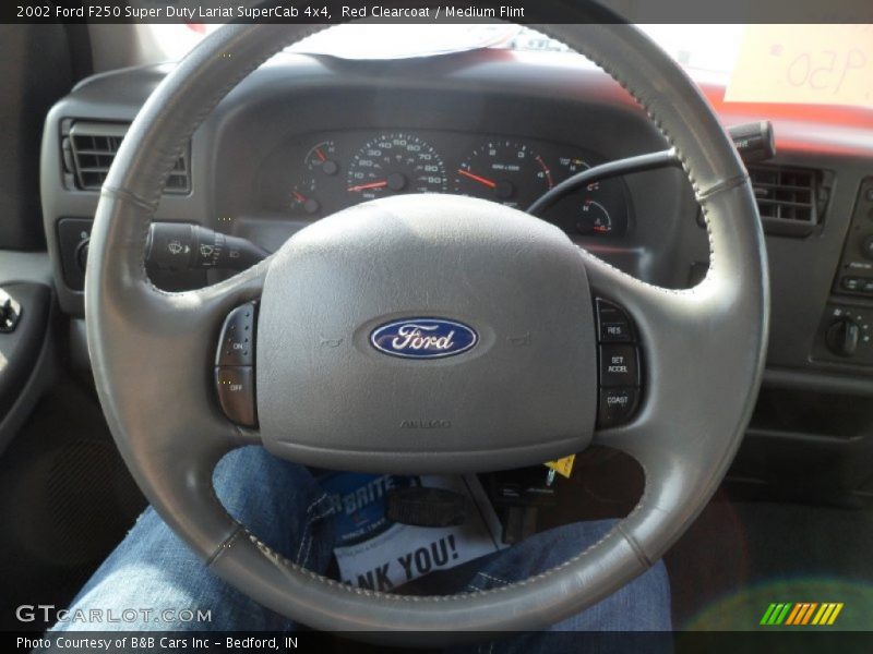 Red Clearcoat / Medium Flint 2002 Ford F250 Super Duty Lariat SuperCab 4x4