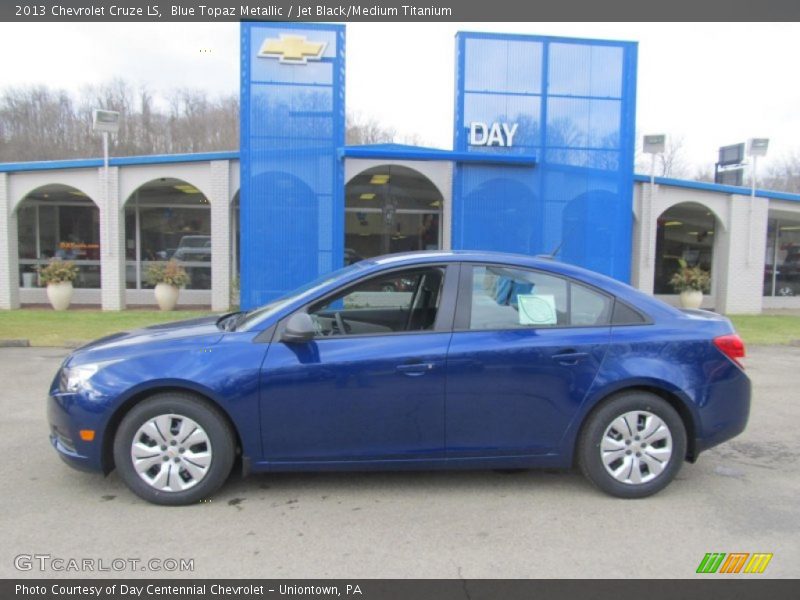 Blue Topaz Metallic / Jet Black/Medium Titanium 2013 Chevrolet Cruze LS