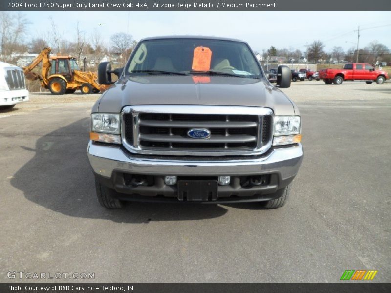 Arizona Beige Metallic / Medium Parchment 2004 Ford F250 Super Duty Lariat Crew Cab 4x4