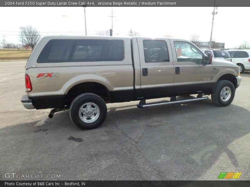Arizona Beige Metallic / Medium Parchment 2004 Ford F250 Super Duty Lariat Crew Cab 4x4