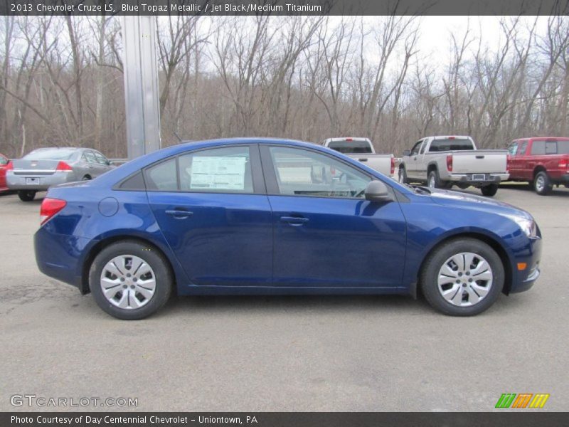 Blue Topaz Metallic / Jet Black/Medium Titanium 2013 Chevrolet Cruze LS