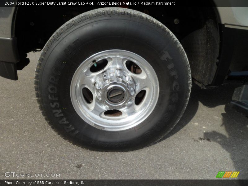 Arizona Beige Metallic / Medium Parchment 2004 Ford F250 Super Duty Lariat Crew Cab 4x4