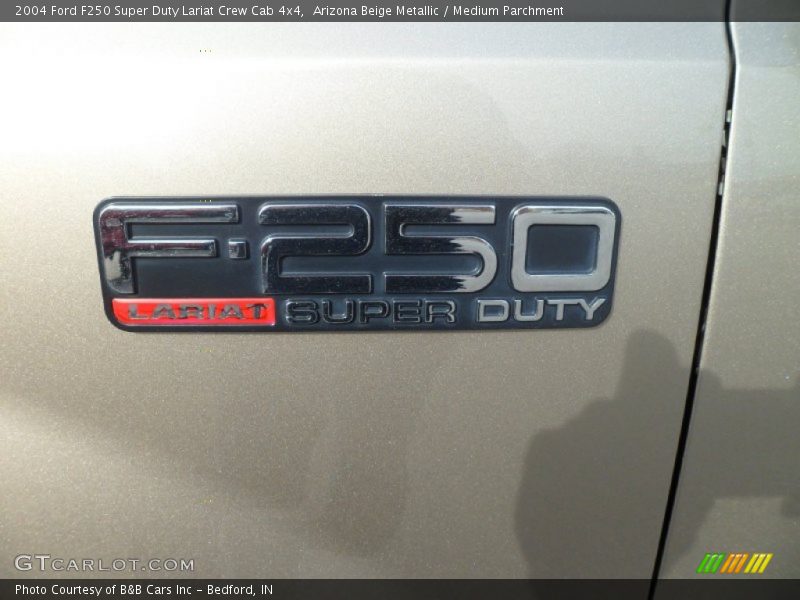 Arizona Beige Metallic / Medium Parchment 2004 Ford F250 Super Duty Lariat Crew Cab 4x4