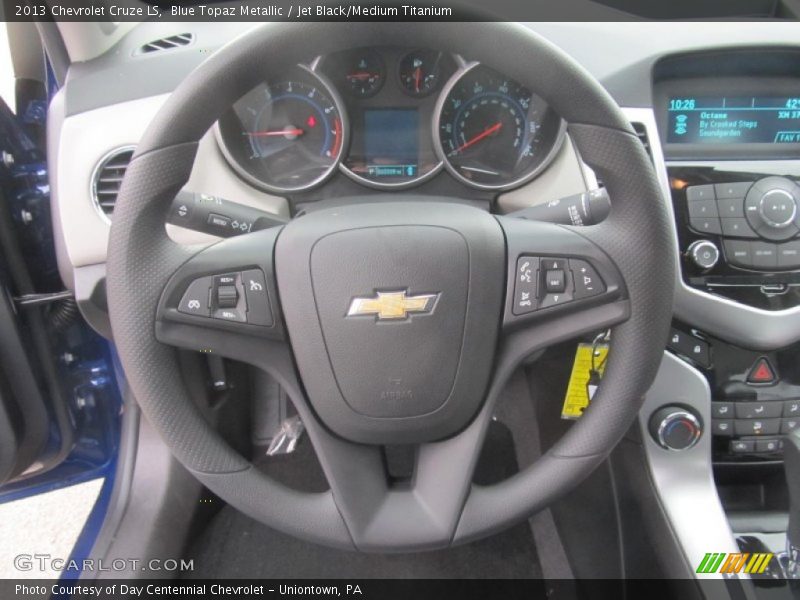 Blue Topaz Metallic / Jet Black/Medium Titanium 2013 Chevrolet Cruze LS