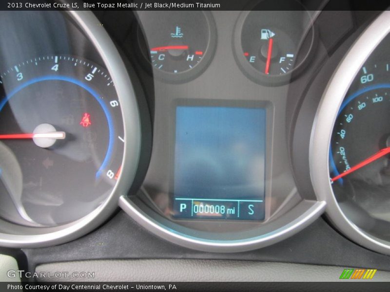 Blue Topaz Metallic / Jet Black/Medium Titanium 2013 Chevrolet Cruze LS