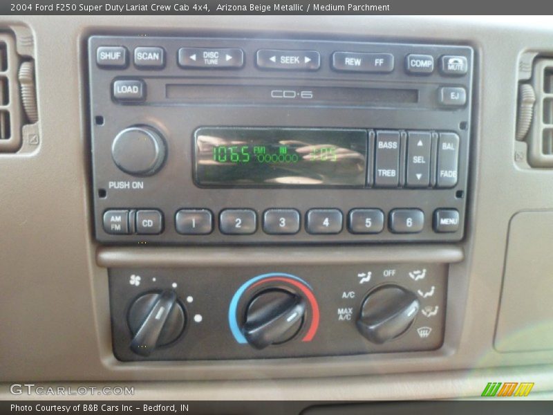 Arizona Beige Metallic / Medium Parchment 2004 Ford F250 Super Duty Lariat Crew Cab 4x4