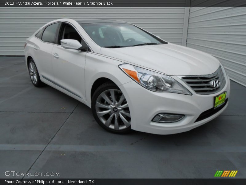 Porcelain White Pearl / Graphite Black 2013 Hyundai Azera