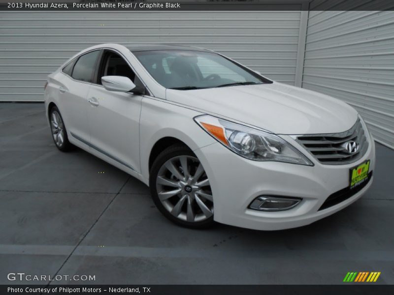 Porcelain White Pearl / Graphite Black 2013 Hyundai Azera
