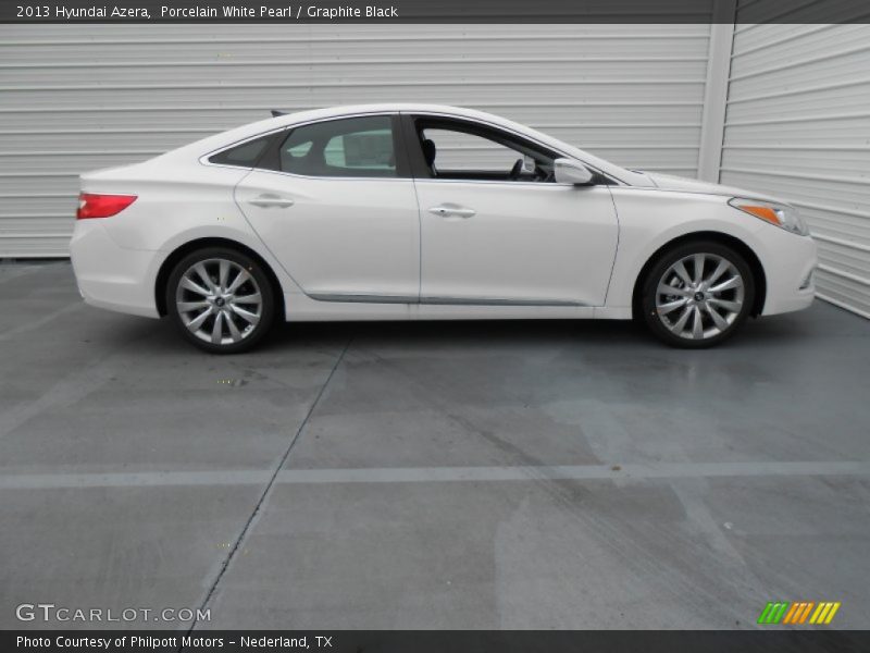 Porcelain White Pearl / Graphite Black 2013 Hyundai Azera