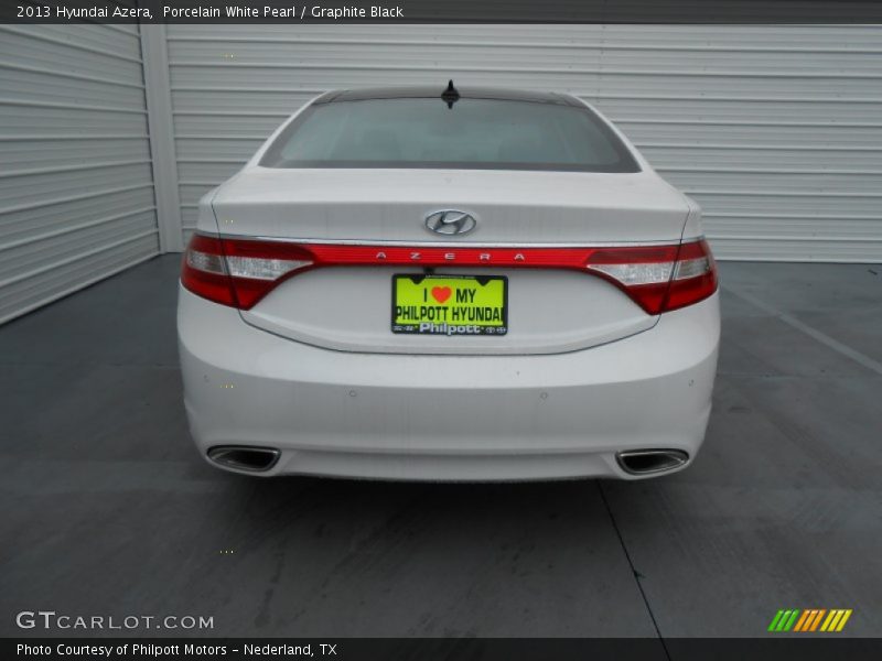 Porcelain White Pearl / Graphite Black 2013 Hyundai Azera