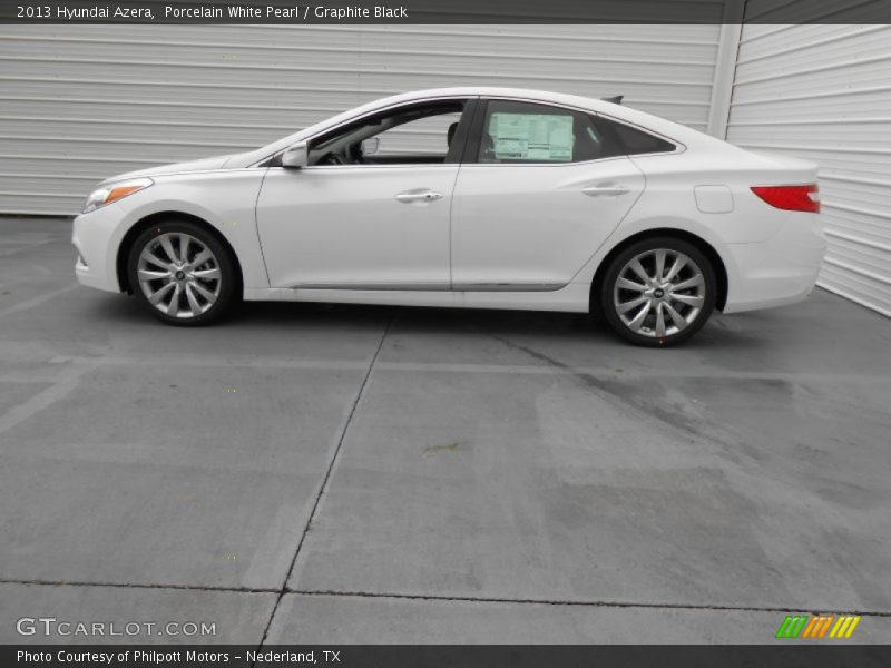 Porcelain White Pearl / Graphite Black 2013 Hyundai Azera