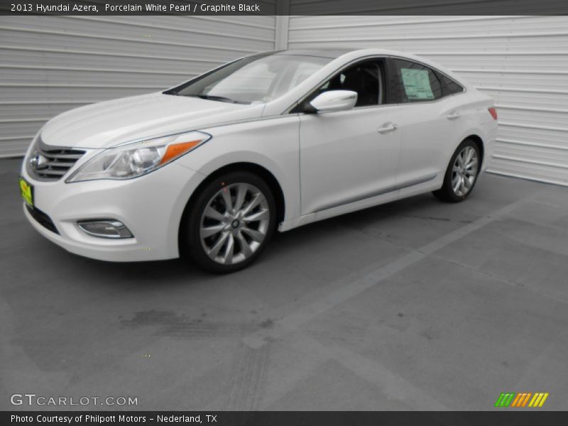 Porcelain White Pearl / Graphite Black 2013 Hyundai Azera