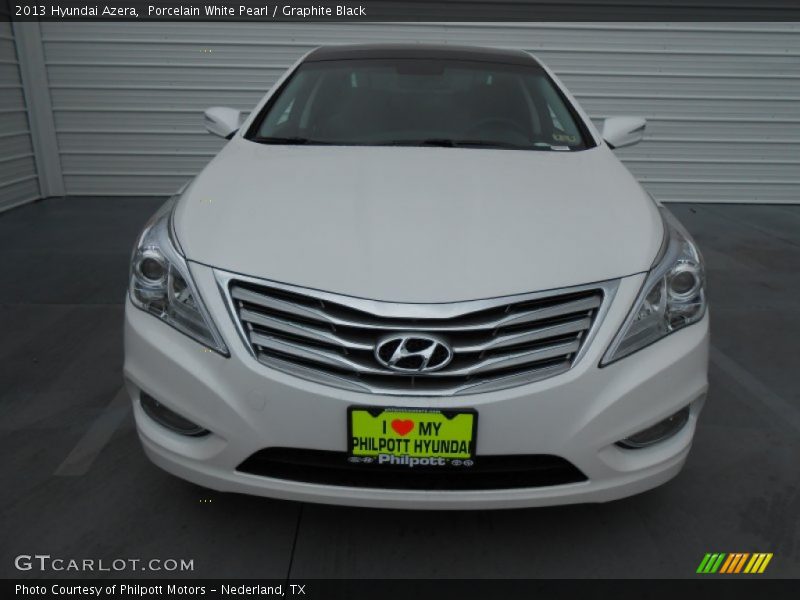 Porcelain White Pearl / Graphite Black 2013 Hyundai Azera