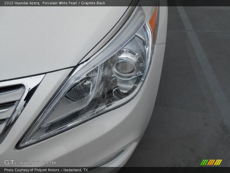 Porcelain White Pearl / Graphite Black 2013 Hyundai Azera