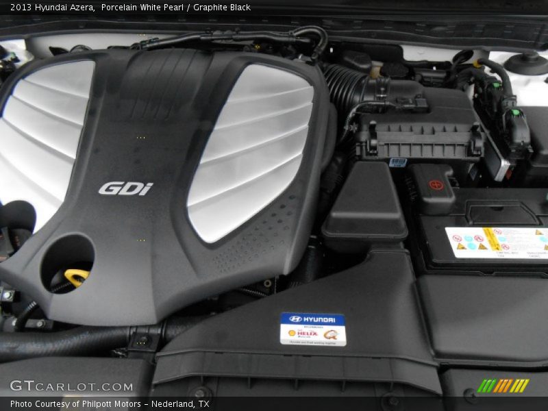 Porcelain White Pearl / Graphite Black 2013 Hyundai Azera
